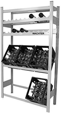 Getränkeregal Fuer Kisten und Weinflaschen mit Fachboden