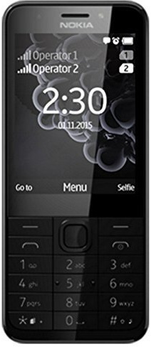 Nokia 230 Dual SIM Smartphone (7.11 cm (2,8 Zoll), 32GB, 2 Megapixel, Betriebssystem Series 30+) Dark Silber