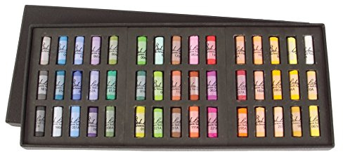 Jack Richeson 4280450 Signature Assorted Round Half Stick Pastels (Set of 45)