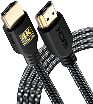 PowerBear 4K HDMI Kabel 3m | 2 Packung,18Gbps HDMI Kabel, geflochtenes Nylon & Goldstecker, 4K @ 60Hz, Ultra HD, 2K, 1080P, ARC & CL3 zertifiziert | für Laptop, Monitor, PS5, PS4 & mehr