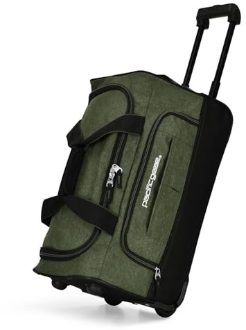 Pacific Gear rullande duffelhjul, 76,2 cm bagage, hockeyväska, slitstark, Grön, 21 Inch, Pacific Gear resväska med hjul, bagage, hockey, sport, XL, rullar, slitstark, 53,3 cm