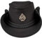 H15 Cowboyhut Skull - Lemmy Style Lederhut aus hochwertigem Rinderleder (L)