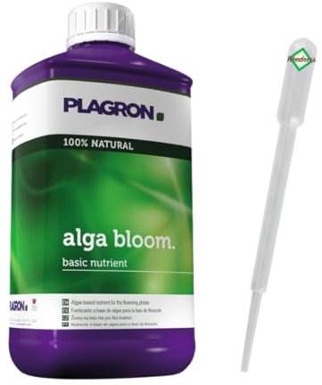 Plagron Alga Bloom 5 litros - Abono orgánico Crecer Cultivo Abono para interiores Fase de floración Abono líquido orgánico Pepinos Tomates