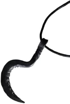 ARTIZANSTORE Hand forged Sickle pendant. Forged knife Iron sickle herbalist amulet pendant.