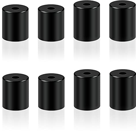 AIEX 8 Stück 3D Drucker Silikon Nivelliersäule, Heatbed Silikon-Nivelliersäule Silikondämpfer 3D Drucker Heatbed Leveling Hitzebeständig 3D Drucker Zubehör für CR-10 Ender 3 (16/18mm, Schwarz)