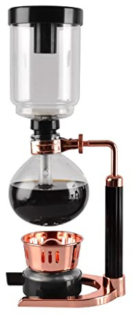 ADITAM Siphon Topf Siphon Glas Kaffeemaschine Kaffee Siphon mit goldenem Griff (Kaffeemaschine für 3 Tassen) (Color : A, Size : 13 * 35.4cm) Double The Comfort