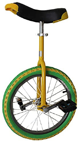 Einrad-Rad mit farbigen Reifen, ein leichtes Werkzeug für akrobatische Fahrräder, Balance-Einrad (Farbe: gelb, Größe: 45,7 cm) langlebig