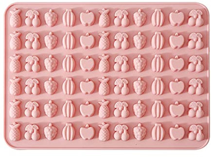CHENNAN Früchte Silikon-Gummiformen Eiswürfelform Combo Kleine Eiswürfel Diverse Silikon-Formen für Schokolade und Süßigkeiten DIY Hundekekse und Leckerlis für Süßigkeiten,Gelee,Schokolade (1#)
