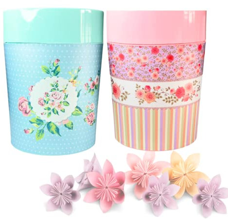 Generic Set 2 Barattoli Contenitori Ovali Vintage con Coperchio - 1600 ml (800 ml ciascuno) per Cucina, Alimenti, Bagno, Organizzazione, Decorativo