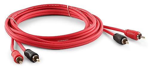 Nakamichi Oxygen Free Copper (OFC) RCA Cable 2-Male to 2-Male Audio Stereo Auxiliary Cable Cord for Subwoofer Home Theater HDTV Amplifier Hi-Fi Systems Active Speakers Car Receiver (6.5 ft / 2 m)
