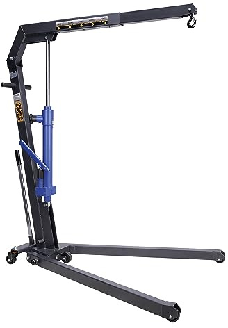 Pro-Lift-Werkzeuge Werkstattkran 600kg nur 90mm Unterfahrhöhe Hebekran klappbar Schwerlastkran Kran Hebewerkzeug ausziehbar