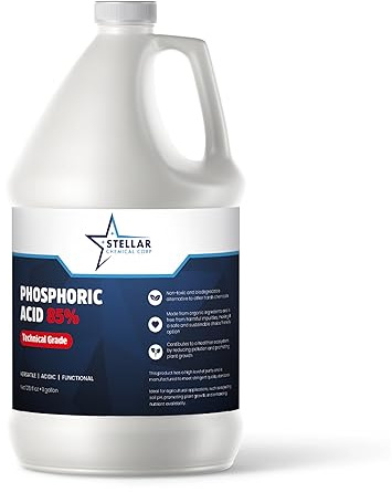 Stellar Chemicals-Phosphoric Acid 85% - Technical Grade - 1 Gallon - Uses: PH Control and Adjustment, Food & Beverage, Activating Agent, Personal Care, Pharmaceutical.