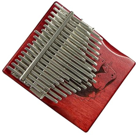 Rote Doppelschichtige Chromatische Kalimba 34 Tasten Tragbares Daumenklavier-Tastatur-Musikinstrument Kalimba Musikinstrument (Color : 03)