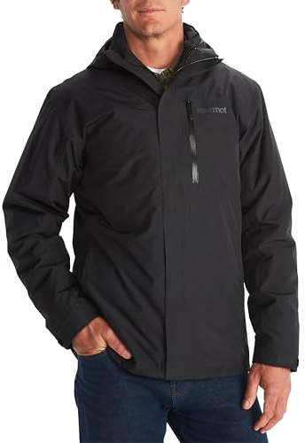 Marmot Uomo Ramble Component Jacket, Giacca 3 in 1 Impermeabile, da Pioggia Leggera e Calda, Impermeabile Antivento, a Vento Traspirante, Black, M