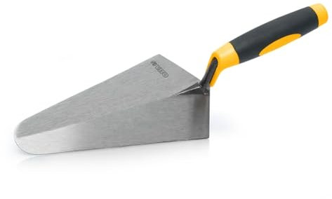 VITO - Truelle de maçon forgée ronde 220mm Type Madrid Acier trempé Manche bi-matière