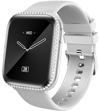 AIYAAIYA Smartwatch Donna, 1.75 AMOLED Orologio Fitness con Chiamate, 130+ Sportive Smart Watch con Cronometro/Contapassi, IP68 Impermeabile Fitness Tracker per IOS/Android (Grigio Banda)