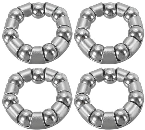 PATIKIL Roulement à Billes pour Manivelle de Vélo 25 mm x 7 Billes, Lot de 4 Roulements de Vélo en Acier Inoxydable, Pièces de Rechange pour Vélo, Accessoires de Réparation, Argent