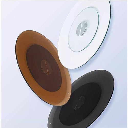 QSPNVFB 60cm Lazy Susan Piatto Girevole per Tavolo da Pranzo, Marrone Vassoio Girevole in Vetro per Festa, Piatto per Torte Girevole per Decorare(Clear,100cm(39inch))