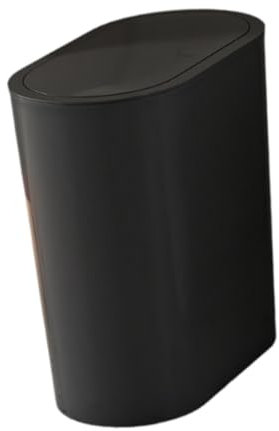 SiaBiced Cubo de Basura para baño, Cesta de Basura, Cubo de Basura para Cocina, hogar y baño, Negro