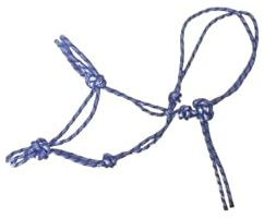 Cwell Equine Seilhalfter/Halfter Natural Horsemanship/Parelli, Einheitsgröße, passend für F/C/P, Premium-Qualität, Blau/Weiß