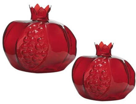 Warmhm 2stücke Teiliges Nordic Style Granatapfel Glasvase Klare Kleine Knospenvasen Für Blumenarrangements Moderne Tischdeko Für Wohnzimmer Schlafzimmer Esszimmer Stilvolle Heimdekoration