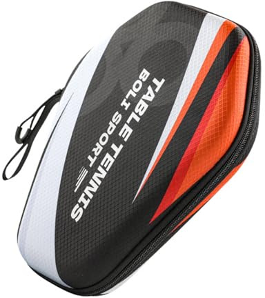 HUIOP Waterproof Table Tennis Racket Bag EVA Ping Pong Paddle Hard Case Hexagonal Table Tennis Bat Cover