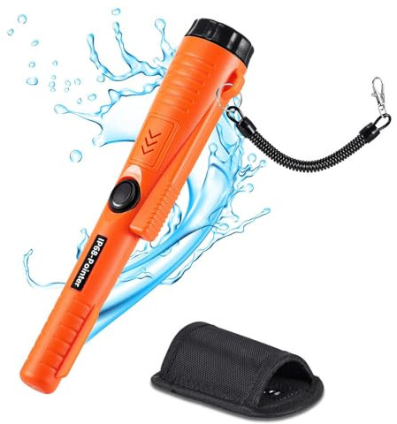 DewinLVD Pinpointer Metalldetektor, Metallsuchgerät 360° Erkennung Tragbar Metalldetektor Wasserdicht IP68 Pin Pointer Metallsucher für Goldmünze Hunt Relikte Schmuck