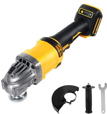 TALOEYH - Meuleuse d’angle sans fil Pour Batterie DeWalt 18V, 10000RPM Moteur Brushless, disques de coupe 125 mm, meuleuse à 3 vitesses variables, pour Couper, Meuler, Polir et Poncer