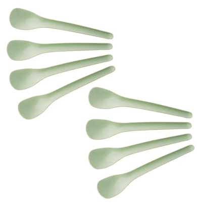 Fackelmann 9316150 Eierlöffel 8 Stück weichgekocht Eierlöffel Kunststoff hellgrün 13,7 x 2,8 x 0,5 cm