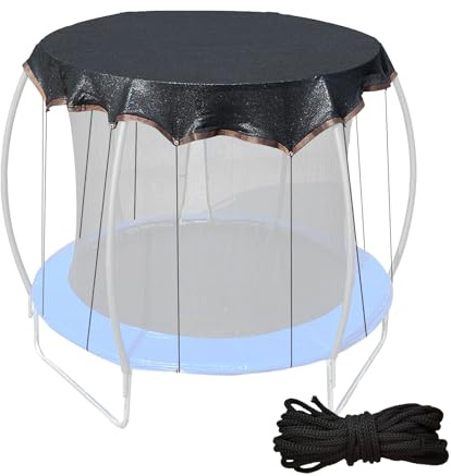 Trampolin Überdachung Abdeckung, Ø 183 244 305 366 427 cm Trampolin Sonnenschutz Abdeckung, UV-Beständige Sonnenschutz Netz, Trampolin Zubehör für Lantern/K-ürbis Trampolin