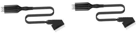 EXCEART 2 Pièces Convertisseur Scart Adaptateur Audio Pratique pour TV VCR et Enregistreur DVD