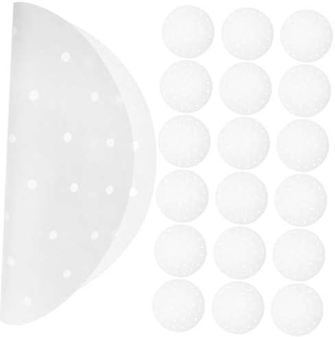 VICASKY 100pcs Bamboo Steamer Liner Dumpling Steamer Liners Air Fryer Paper Round Air Fryer Cooking