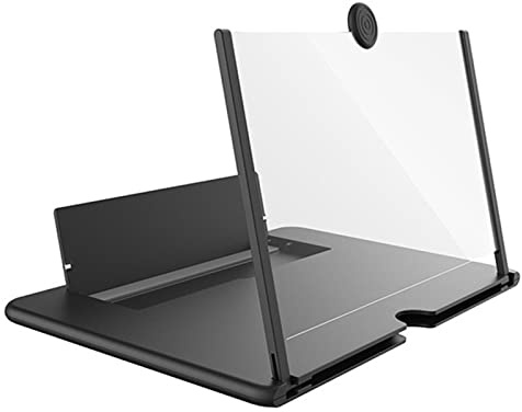 Vikye Amplificateur D'écran de Haute clarté pour L'écran de Téléphone Mobile 14 Pouces pour des Vidéos de Film, Lampe de Bureau Intérieure Portable, Noir