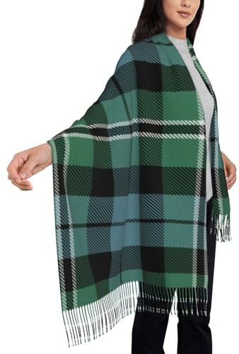 peiyeety Melville TartanScarf for Women Tartan Soft Cashmere Feel Pashmina Shawl Wraps, Cozy and Lightweight for Daily & Holiday Wear