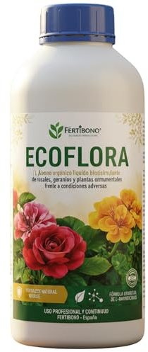 Fertilizante plantas 1L con aminoácidos | ayuda a recuperar plantas débiles y mejora su resistencia en humedad y calor | FERTIBONO ECOFLORA