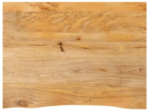 Frdhee Piano di lavoro da cucina, tavolo con bordo dell'albero, 90 x 60 x 2,5 cm, in legno massello mango, per tavolo, tavolo da pranzo, tavolino da caffè, versatilità