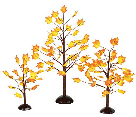 département 56 Village d'automne Arbres en érable, Lot de 3