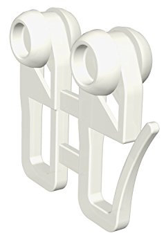 Flairdeco Innenlaufrollen mit Schleuderwagen, 8 mm Gardinenrollen, Plastik, Weiß, 4 Stück