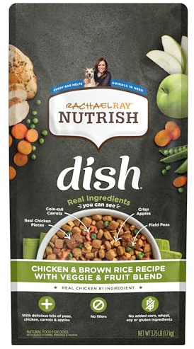 Nutrish Dish Dry Dog Food, Chicken Recipe, 3.75 lb. Bag (Rachael Ray)