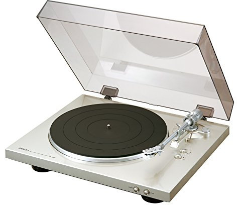 Denon DP-300 F Vollautomatischer Plattenspieler (Riemenantrieb, integrierter Vorverstärker) Premium Silber