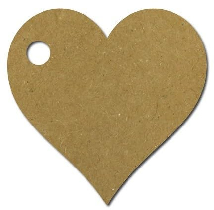 Meyco Geschenkanhänger aus Kraftpapier inkl Kordel Herz 58 x 57mm - 10 Stück. Herz 58 x 57mm - 10 Stück