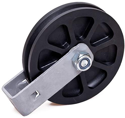 Seilrolle 100 mm für Seile bis Ø 4 mm aus Kunststoff, mit Halterung verschraubt - Made in Germany