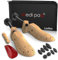 Medipaq - Set of 2 Premium Ladies Pine Shoe Stretchers - UK Size 3-8 Shoe Tree with Cedar Balls and Drawstring Bag - Wooden Shoe Stretchers for Women - Shoe Shaper - Wooden Shoe Trees for Women