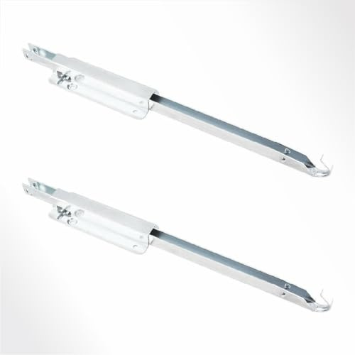 POWERTEC Drop Leaf Table Supports – Set of 2, Silver Metal Table Bracket Support, Strong & Stable Drop Leaf Support, Holds 50lbs Each - Premium Steel, Burr Free Profile & Zinc Coated Finish - 71426