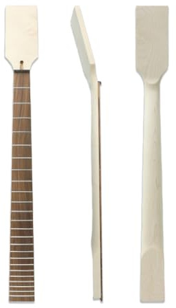 Yinfente Manche de guitare électrique basse 24 frettes 76,2 cm en érable du Canada avec tête de palette en palissandre