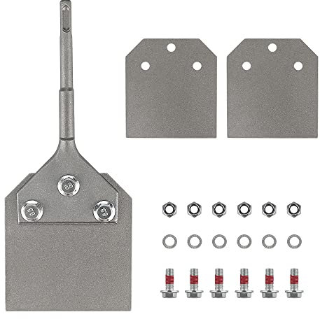 Spachtelmeißel SDS Plus Meißel 250x100 mm, Spachtelmeißel Farbschaber mit 2 Ersatzblätter Klingen für Fußbodenkleber, Teppich, Fliesenkleber, Bodenkleber, PVC-Fliesen