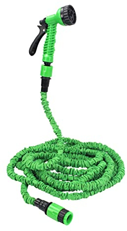 SAURIUM® Manguera Verde Espiral, Expansible, Extensible a 15m - 48513