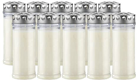 Kimiza Grabkerze, Dauerbrenner, 4 oder 7 Tage Brenndauer, incl. 1x Kimiza Stabfeuerzeug zu jeder Bestellung (12x7 Tage Silberdeckel)