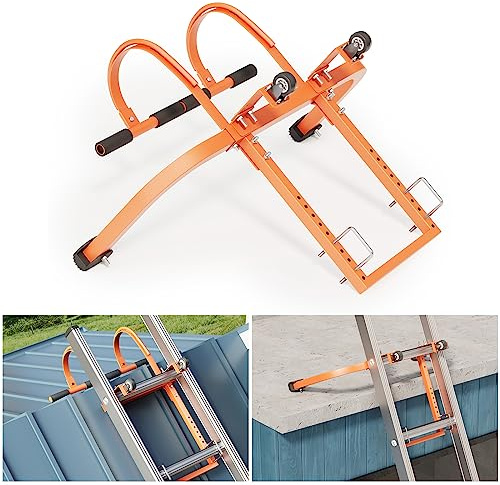DICATTE 2 in 1 Ladder Stabilizer,Roof Ridge Extension Both Horizontally and Vertically, Rubber Grip T-Bar，Quick and Safe Access to Steep Roofs.