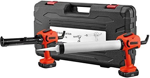 Caulking gun, high thrust electric caulking gun, electric two electric and one charging 18V lithium battery for caulking, filling, sealed, home and office
